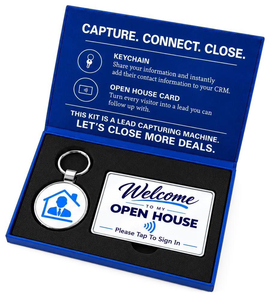 The open Starter Kit box with the Welcome card and NFC keychain in their tray
